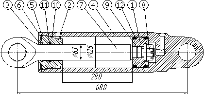 Гидроцилиндр I-125-63-280